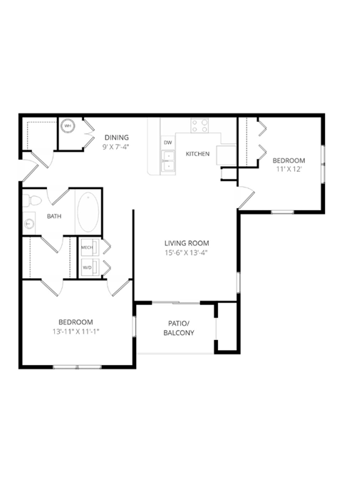 a floor plan of a bedroom house
